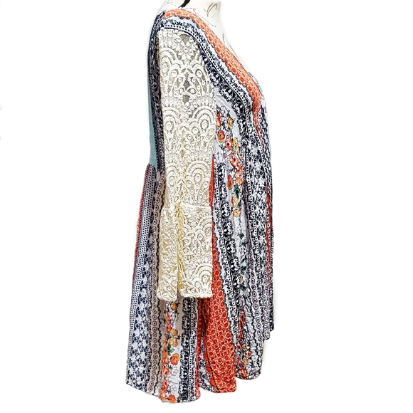 Kori boho patchwork & lace dress - Picture 4 of 8